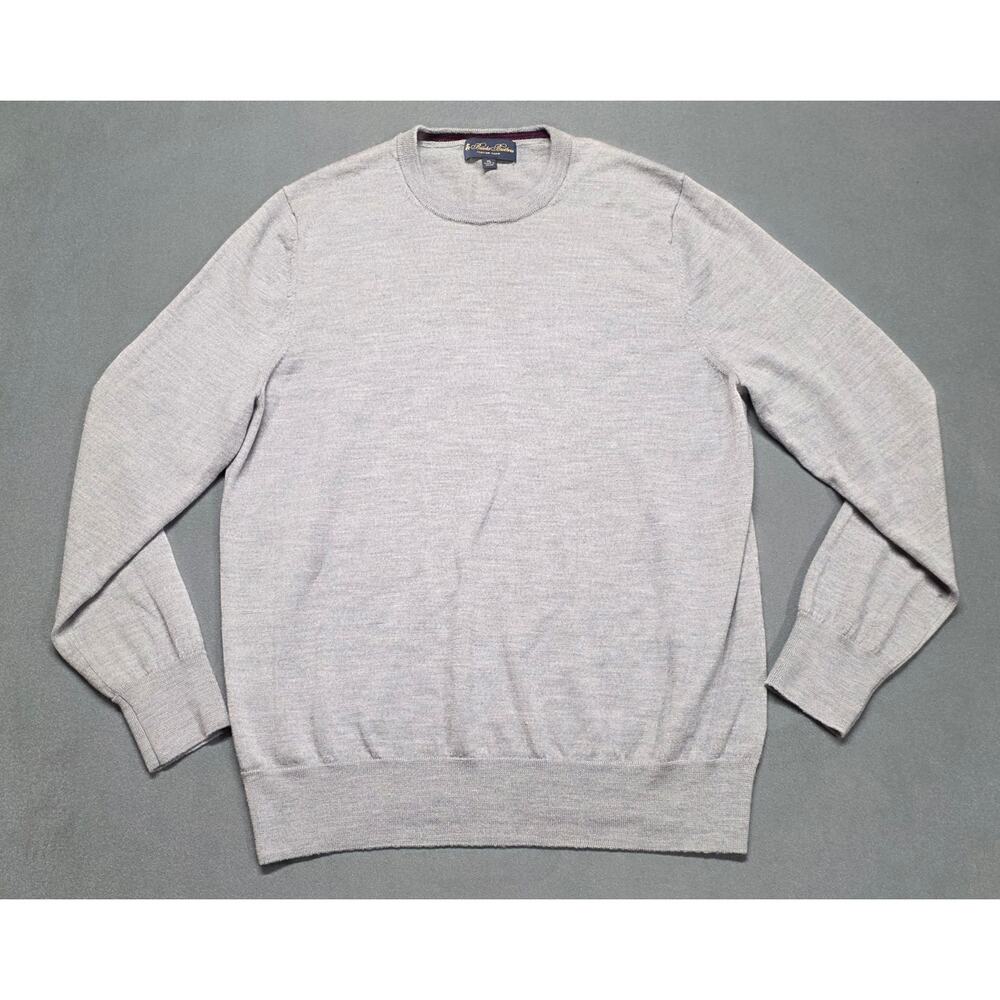 Brooks Brothers Mens XL Crewneck Wool Sweater  Pullover Light Gray - Picture 2 of 7